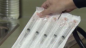 Officials say the H1N1 vaccine will be available to Manitobans beginning on Monday, Oct. 26. 