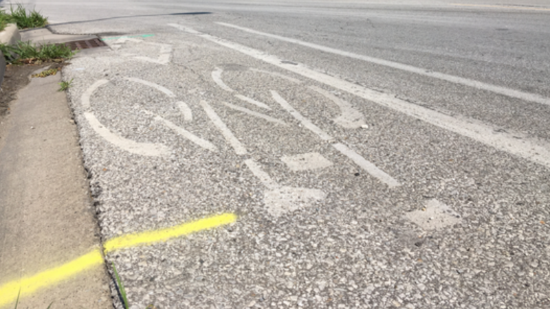 A bike lane is seen in this file image. (Ricardo Veneza / CTV News) 