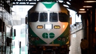 An MP40 locomotive sits on the tracks at Union Station in Toronto, Tuesday, Jan. 15 2008 prior to a photo op as GO Transit showed off the first of 27 new locomotives. THE CANADIAN PRESS/Adrian Wyld 