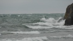 Strong wind gusts produced powerful Lake Superior waves. Dec. 16/21 (Christian D'Avino/CTV Northern Ontario)
