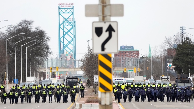 Ambassador Bridge protest