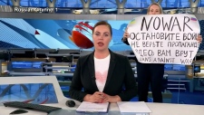 TV protest Russia war