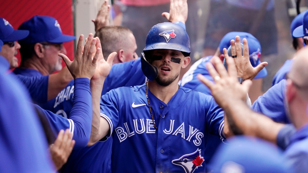 Biggio hit by pitch to force in tiebreaking run in 8th, Blue Jays beat  Phillies 2-1