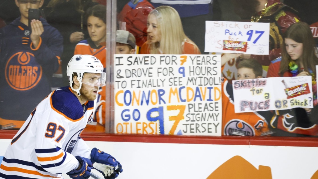 Oilers' Draisaitl take part in warm-ups before Game 7 against