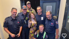 Anna Kendrick and Toronto firefighters