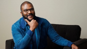 Tyler Perry, writer/director of the film "A Jazzman's Blues," poses for a portrait during the 2022 Toronto International Film Festival, Saturday, Sept. 10 2022, at the Shangri-La Hotel in Toronto. (AP Photo/Chris Pizzello)