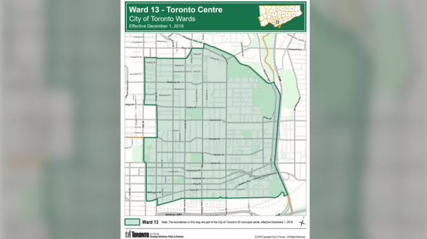 Ward 13- Toronto Centre map