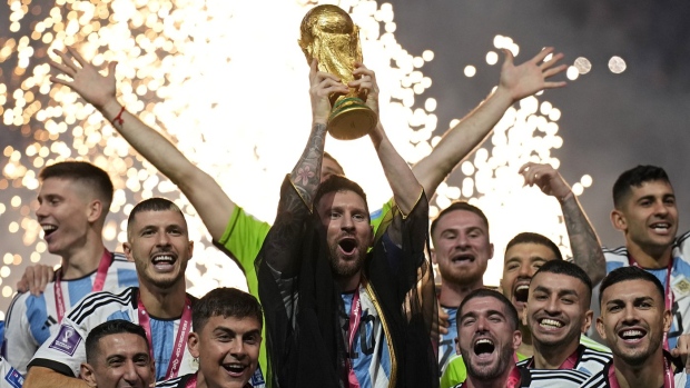 Argentina World Cup Winners 2022 Messi Jersey Argentina Champions Messi  Soccer Tee - Ink In Action