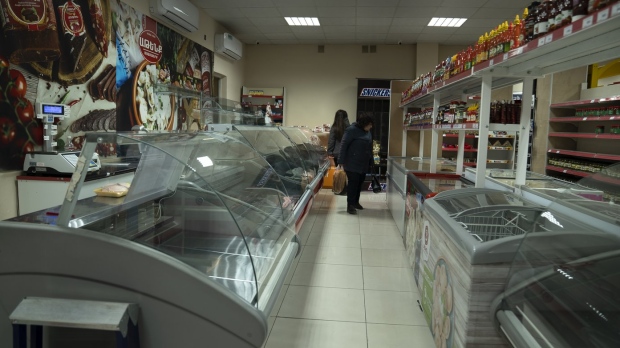 almost empty food store in Artsakh region