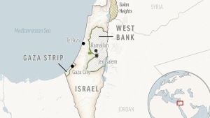 map of Israel and the Palestinian Territories