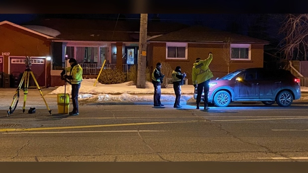 Pedestrian hit Islington/Irwin