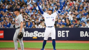 Blue Jays' Springer drives in winning run in 10th inning in