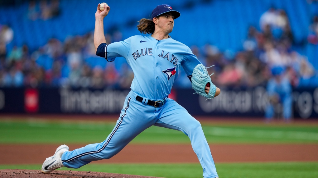 Kevin Gausman played catcher for an extra-special Blue Jays first pitch