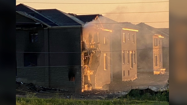 Rear Brampton home fire collapse