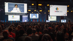 Adeeba Kamarulzaman at AIDS conference in Montreal