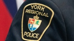 A York Regional Police patch is shown Dec, 19, 2022. THE CANADIAN PRESS/Arlyn McAdorey 