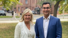 Mississauga Mayor Bonnie Crombie and Adil Shamji