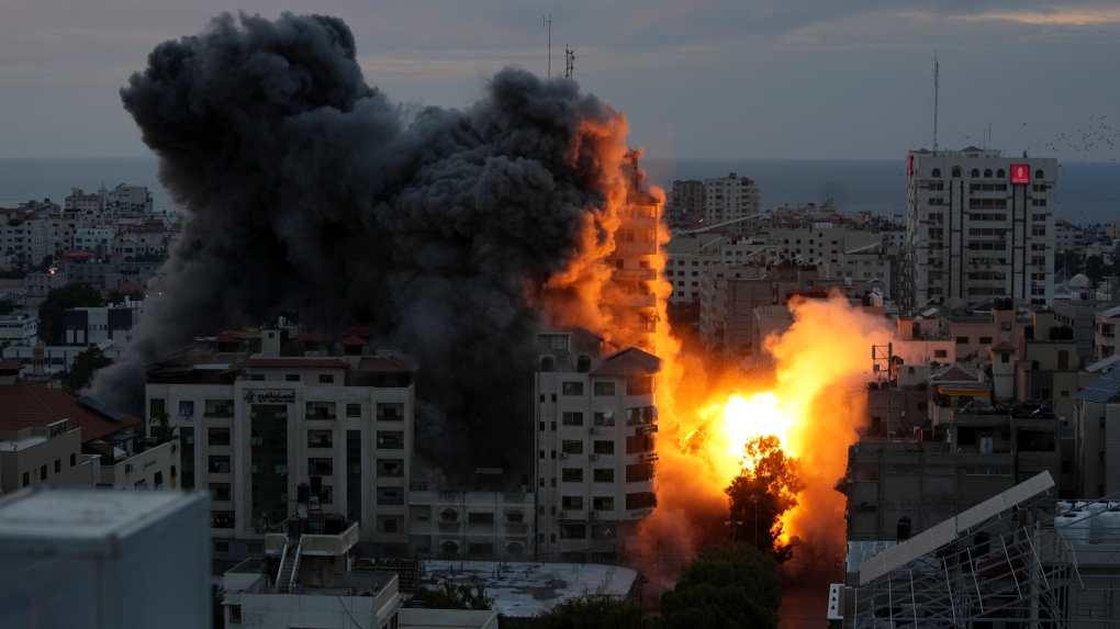 Drone video shows scale of Israeli airstrikes on Gaza