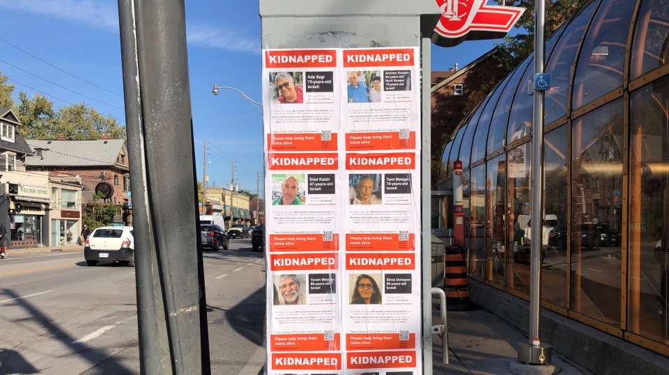 Israel news: Kidnapped poster on billboard in Toronto | CP24.com