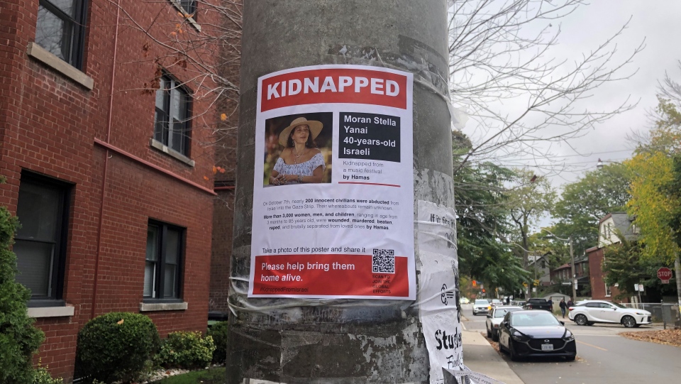 Israel news: Kidnapped poster on billboard in Toronto | CP24.com