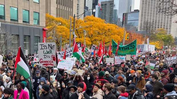 多伦多举行的亲巴勒斯坦示威集会持续升温