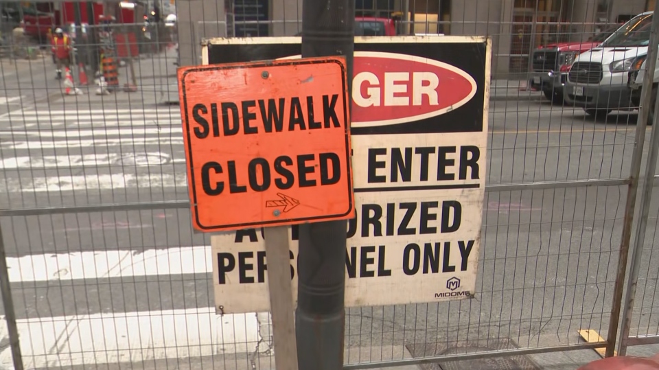 Adelaide and Bay Street major construction this week CP24