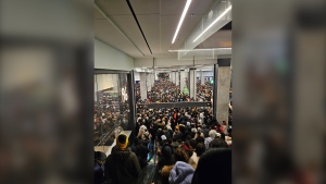 Videos emerge of massive crowding at Toronto's Union Station