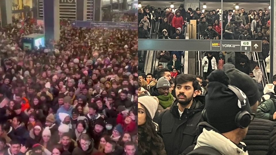 Crowds at Toronto's Union Station cause delays on New Year's Eve