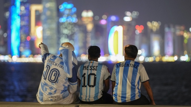 Fans of Argentina in Doha, Qatar