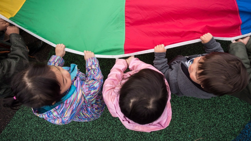 Children play at a daycare in Coquitlam, B.C., on Wednesday March 28, 2018. THE CANADIAN PRESS/Darryl Dyck
