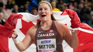 Canada's Sarah Mitton wins women's shot put gold at world indoor  championships