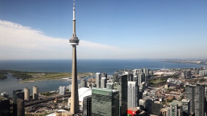 The CN Tower is pictured in Toronto, Wednesday, June 26, 2019. THE CANADIAN PRESS/Colin Perkel 