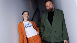 Emma Stone and Yorgos Lanthimos