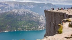 Preikestolen, or Pulpit Rock, looks over Norway's Lysefjord. (Lucas Vallecillos / VWPics / AP via CNN Newsource)