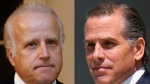 This combo image shows James Biden, President Joe Biden's brother, Oct. 13, 2011, left, and Hunter Biden, President Joe Biden's son, July 26, 2023, right. (AP Photo/File)