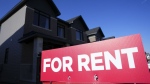 A for rent sign is displayed on a house in a new housing development in Ottawa on Friday, Oct. 14, 2022. THE CANADIAN PRESS/Sean Kilpatrick