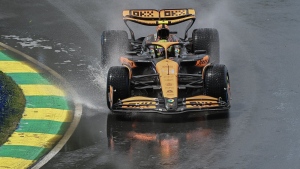 McLaren driver Lando Norris, of United Kingdom, takes a turn at the Senna corner during the first practice session at the Formula One Canadian Grand Prix in Montreal, Friday, June 7, 2024. THE CANADIAN PRESS/Graham Hughes