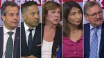 From left: Stephen Dasko, Alvin Tedjo, Carolyn Parrish, Dipika Damerla, and Brian Crombie are the leading mayoral candidates in the Mississauga byelection. (CP24)
