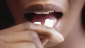 Sugar-free gum is only one of many consumer products and foods that contain xylitol, experts say. (Synthetic-Exposition/iStockphoto/Getty Images via CNN Newsource)