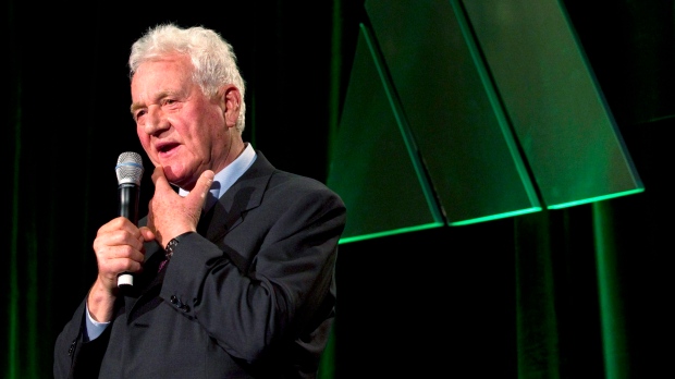 FILE - Magna International Inc. Chairman Frank Stronach speaks at the company's annual general meeting in Markham, Ont. on Wednesday May 4, 2011 .THE CANADIAN PRESS/Frank Gunn