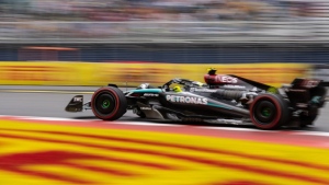Mercedes driver Lewis Hamilton of Great Britain drives during the second practice session at the Canadian Grand Prix Friday, June 7, 2024 in Montreal. THE CANADIAN PRESS/Christinne Muschi