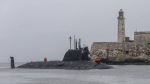 Russia's Kazan nuclear submarine arrives at the port of Havana, Cuba, Wednesday, June 12, 2024. (Ariel Ley / AP Photo)