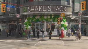 Shake Shack opens its first Canadian location in downtown Toronto on June 13, 2024.