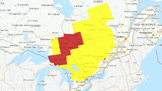 Tornado advisories in Ontario, Quebec