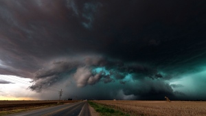 A multi-vortex tornado appears near Patricia, Texas. (John Finney Photography)