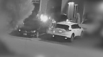 York Regional Police released a video of a potential suspect setting a tow truck on fire in Vaughan.
