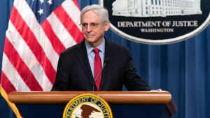 U.S. Attorney General Merrick Garland speaks during a news conference at Department of Justice headquarters in Washington, March 21, 2024. (Jose Luis Magana/AP Photo) 