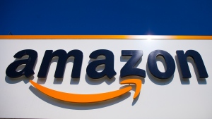 In this April 16, 2020, file photo, the Amazon logo is displayed in Douai, northern France. THE CANADIAN PRESS/AP-Michel Spingler
