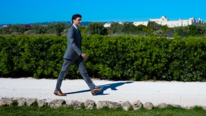 Prime Minister Justin Trudeau arrives to hold a press conference at the G7 Summit in Savelletri Di Fasano, Italy on Saturday, June 15, 2024. THE CANADIAN PRESS/Sean Kilpatrick 