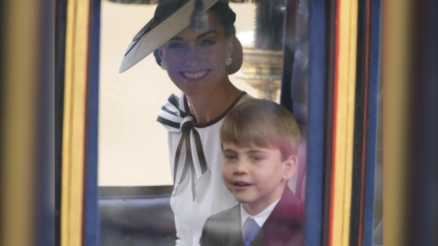 Kate Princess of Wales and Prince Louis